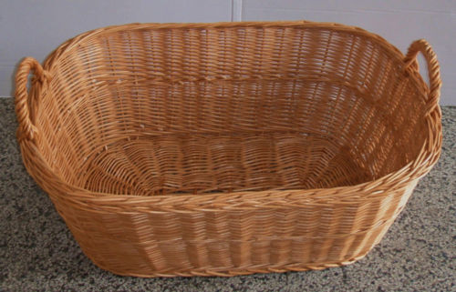 Wï¿½schesammler Wï¿½schekorb oval naturbelassen gesott. Weide KORBWAREN